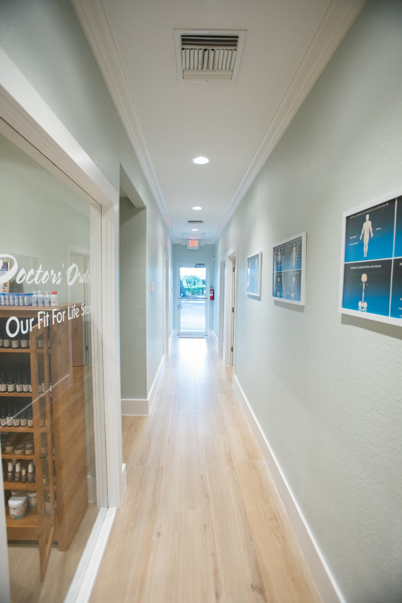 Bright hallway inside Fit for Life Health Services in Naples, FL