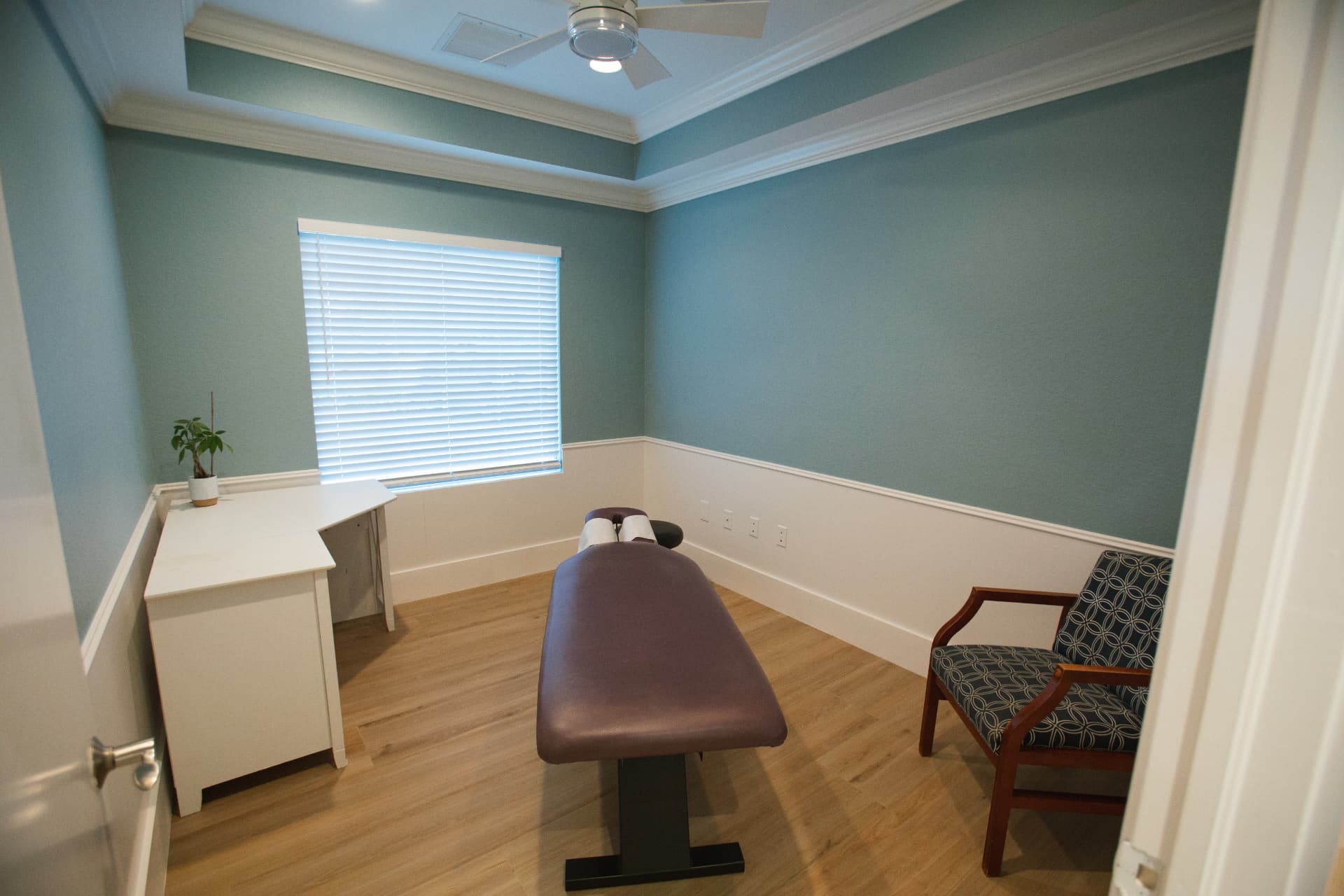 Private chiropractic treatment room at Fit for Life in Naples, FL