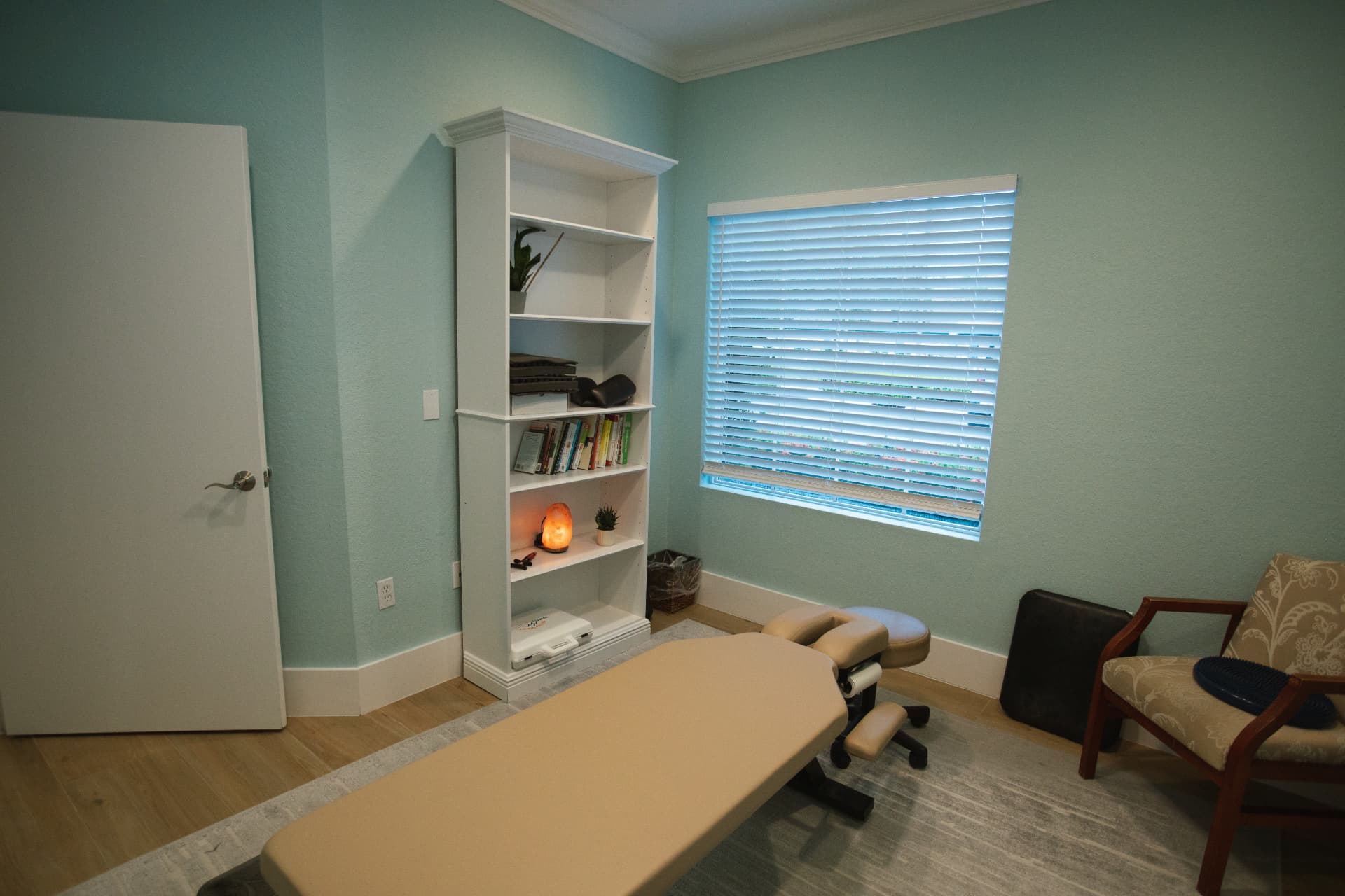 Gentle chiropractic treatment room in Naples, FL