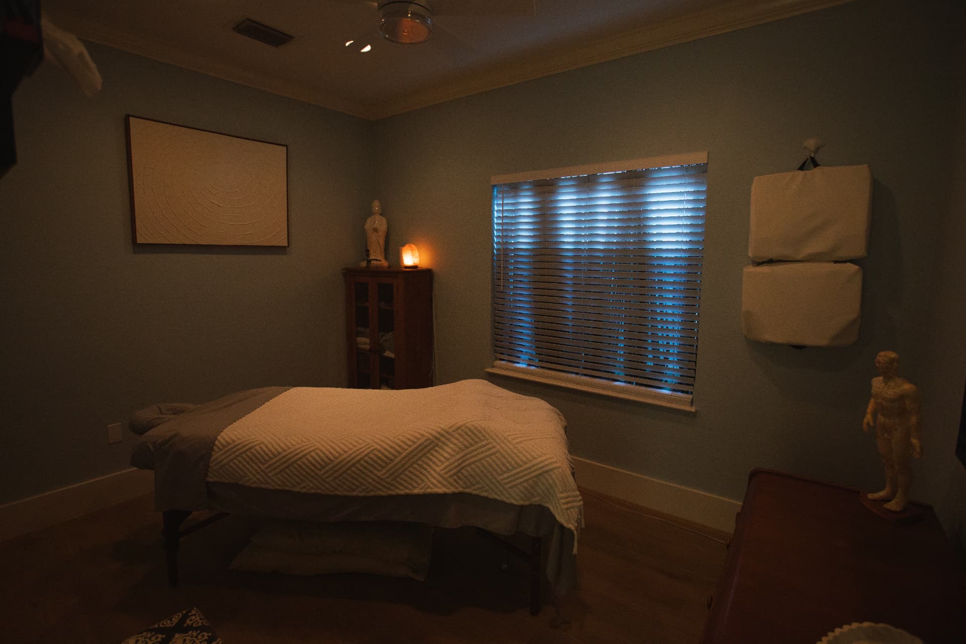 Calm massage therapy room at Fit for Life Health Services in Naples, FL