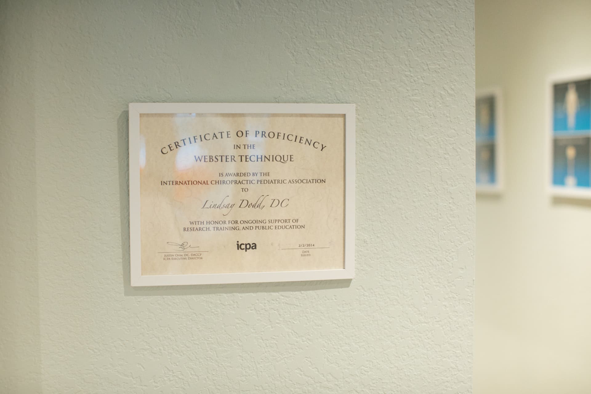 Dr. Lindsay Dodd's Webster Technique certification