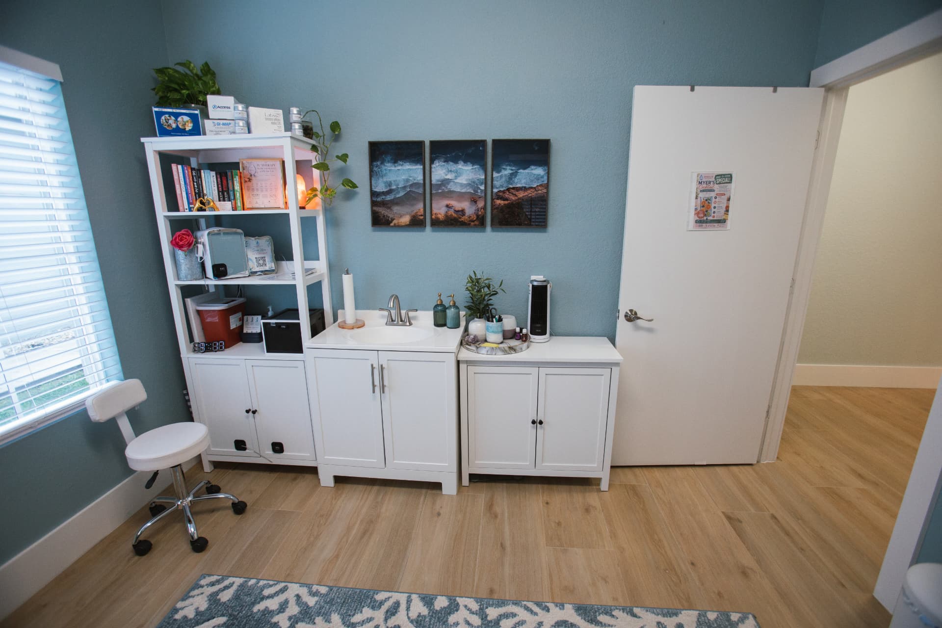 Private chiropractic treatment room in Naples, FL